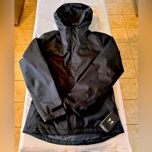 Under Armour 3-in-1 winter coat. Water resistant exterior, fleece interior.